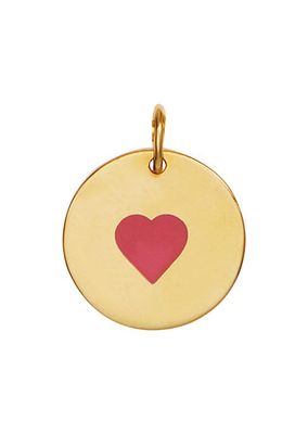 Be Happy 18K Goldplated Big Love Round Pendant