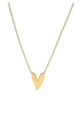 Be Mine 14K Yellow Gold Heart Pendant Necklace