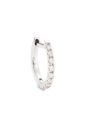 Be Mine 18K White Gold & Diamond Huggie Hoop Earring