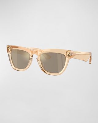 BE4415U Mirror Acetate & Plastic Square Sunglasses