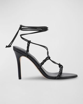 Bea Twisted Lace-Up Stiletto Sandals