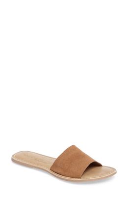 BEACH BY MATISSE Coconuts by Matisse Cabana Slide Sandal in Tan Suede