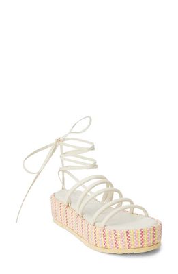 BEACH BY MATISSE Eli Ankle Tie Platform Sandal in Ivory