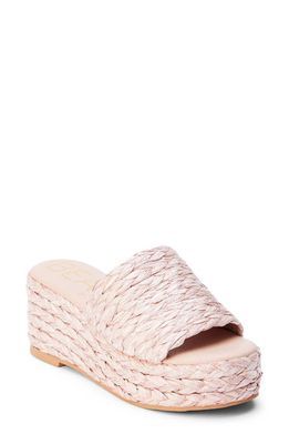 BEACH BY MATISSE Peony Platform Wedge Sandal in Blush