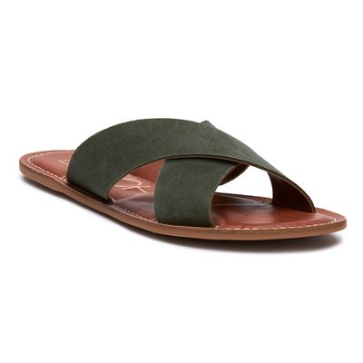 Beach by Matisse Women's Pebble Crossband Sandal in Olive