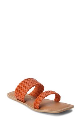 BEACH BY MATISSE Woven Slide Sandal in Burnt Orange
