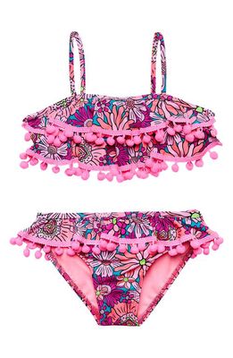 Beach Lingo Kids' Floral Two-Piece Swimsuit in Pink Multi