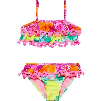 Beach Lingo Kids' Ruffle Two-Piece Swimsuit in Pink Multi 