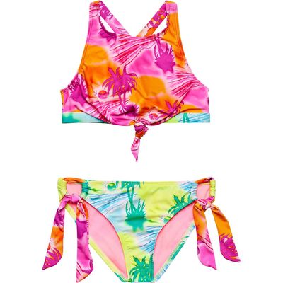 Beach Lingo Kids' Solar Eclipse Two-Piece Swimsuit in Multi 