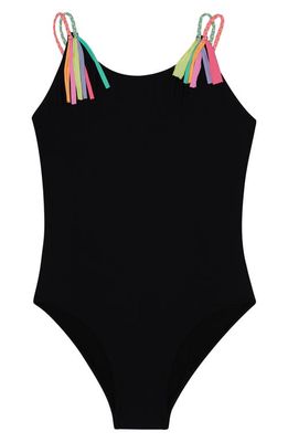 Beach Lingo Kids' Tied Up in Luv One-Piece Swimsuit in Black