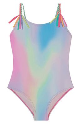 Beach Lingo Kids' Unicorn Galaxy One-Piece Swimsuit in Multi