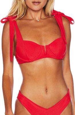 Beach Riot Blair Underwire Bikini Top in Red