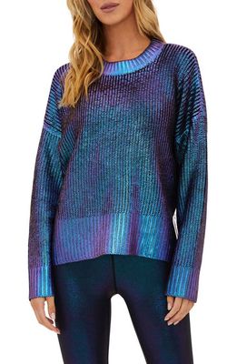 Beach Riot Callie Metallic Sweater in Galaxy Shine