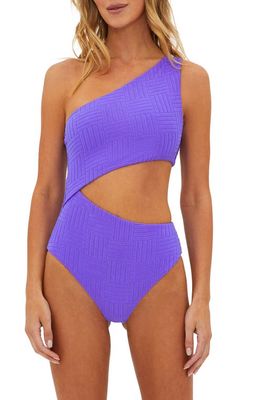Beach Riot Celine Cutout One-Shoulder One-Piece Swimsuit in Ultra Violet
