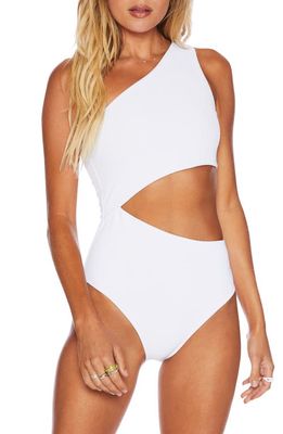 Beach Riot Celine Cutout One-Shoulder One-Piece Swimsuit in White