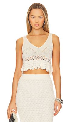 BEACH RIOT Leigh Top in Ivory