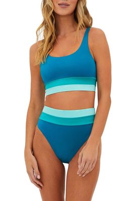 Beach Riot Mackenzine Colorblock Bikini Top in Cosmic Colorblock