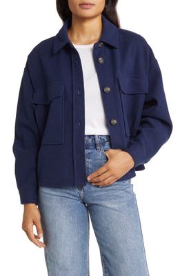 beachlunchlounge Double Face Crop Jacket in Navy Peacoat