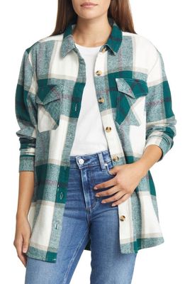 beachlunchlounge Oversize Plaid Cotton Shirt in Pine Grove