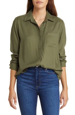 beachlunchlounge Textured Shirt in Olive Nouveau