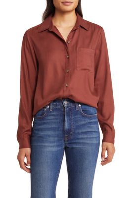 beachlunchlounge Textured Shirt in Soft Rust