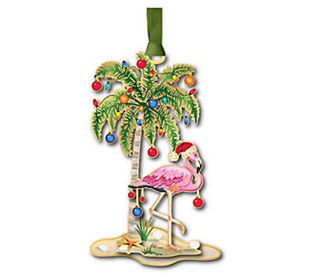 Beacon Designs Festive Flamingo Ornament