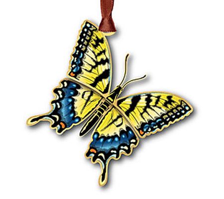 Beacon Designs Solid Brass Yellow Swallowtail O rnament