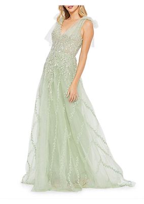 Beaded A-Line Gown