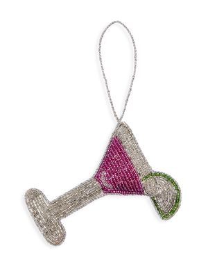 Beaded Cosmo Drink Ornament