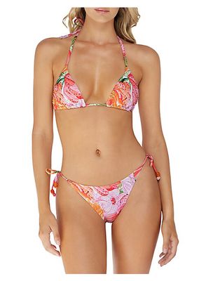 Beaded Floral Bikini Bottom