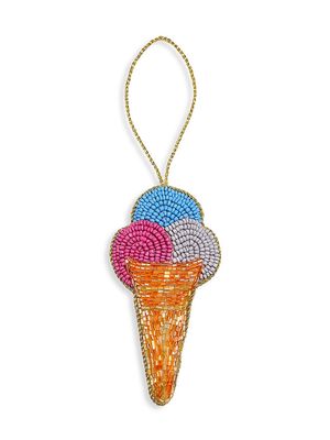 Beaded Ice Cream Cone Ornament