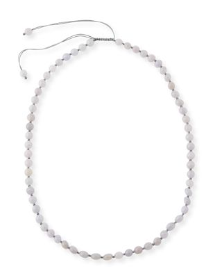 Beaded Lavender Cord Toggle Necklace