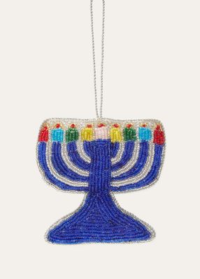 Beaded Menorah Hanukkah Ornament
