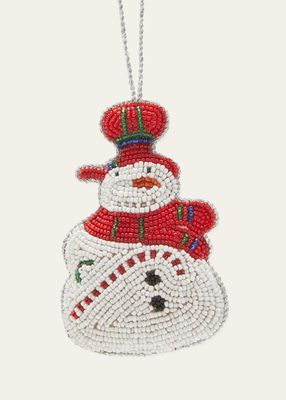 Beaded Snowman Christmas Ornament