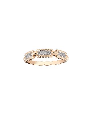 Beads 14k Diamond One-Row Ring, Size 6.75