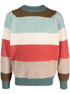 BEAMS PLUS 5G striped wool jumper - Blue