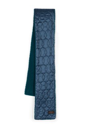 BEAMS PLUS Boa fleece-texture quilted scarf - Blue