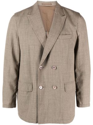 BEAMS PLUS double-breasted wool blazer - Neutrals