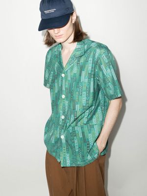 BEAMS PLUS hawaiian print short-sleeve shirt - Green