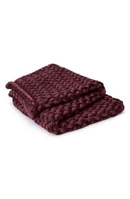 Bearaby Knit Velvet Weighted Blanket in Tourmaline