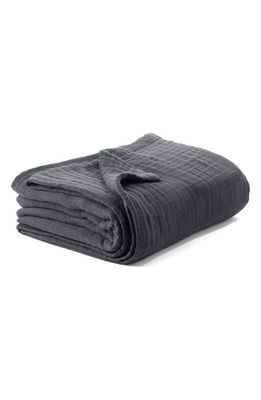 Bearaby Organic Cotton Muslin Cocoon Throw Blanket in Asteroid Grey 