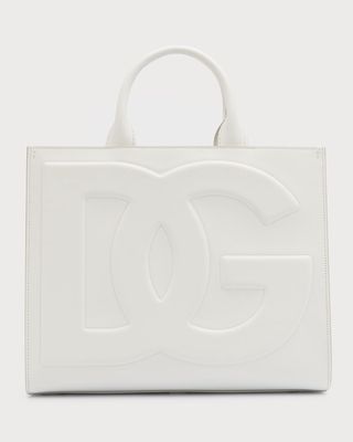 Beatrice DG Embossed Logo Calfskin Tote Bag