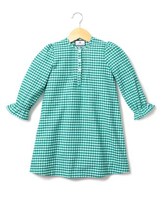 Beatrice Gingham Flannel Nightgown, Size 6M-14