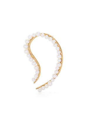 BEATRIZ PALACIOS Bandage pearl-embellished single earring - Gold