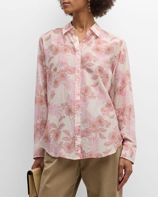 Beau Floral-Print Button-Down Shirt