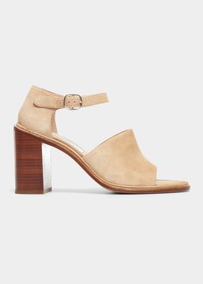 Beau Suede Ankle-Strap Sandals
