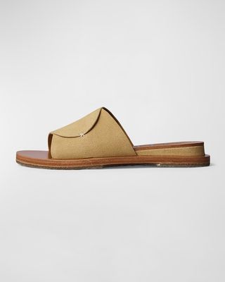 Beau Suede Flat Slide Sandals