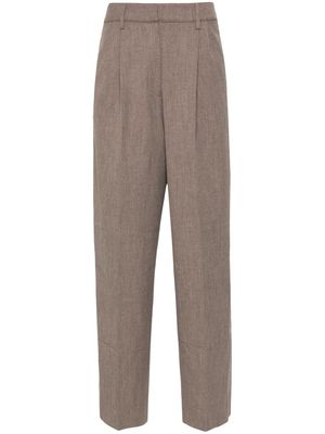 Beaufille pleated straight trousers - Brown