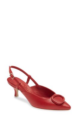 BEAUTIISOLES Amber Slingback Pointed Toe Pump in Red