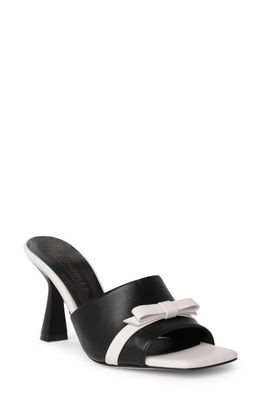 BEAUTIISOLES Annie Sandal in Black -White Nappa Leather